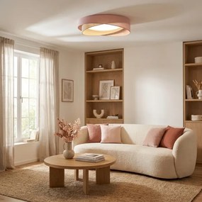 BRILAGI-LED Plafonieră VELVET TWIST LED/24W/230V 4000K Ø 55 cm roz./bej.
