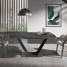 Masa extensibila deosebita design LUX Porcelain Marble 160-240cm