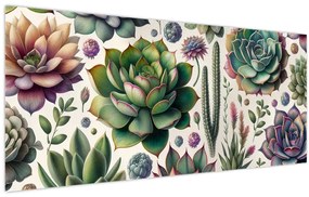 Tablou - Plante suculente (120x50 cm)