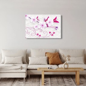 Tablou cu creangă înflorită (90x60 cm)