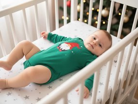 Body pentru copii cu maneca lunga CHRISTMAS BOYS verde - diferite marimi Marime: 74 - 80