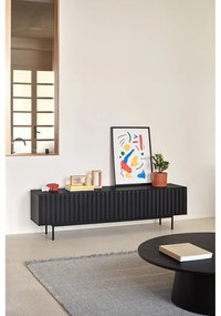Masă TV neagră 180x52 cm Sierra – Teulat