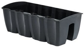 Ghiveci de balcon, pe balustradă, Gri închis 18 l, 18 l
