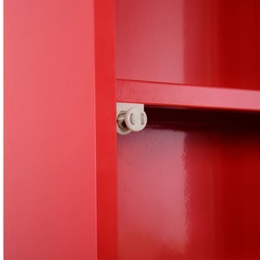 HOMCOM Dulap Prim Ajutor Montabil Perete, Cutie Medicamente, 60x30x12 cm, Roșu | Aosom Romania