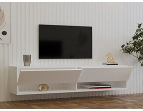 Comodă TV albă 141x31x30 cm Arges – Kalune Design