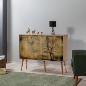 Comoda Mega, stejar sonoma, PAL melaminat, 120x36x90 cm
