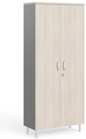 Dulap de haine înalt Manager LUX 90 x 43 x 207,4 cm, salcâm deschis / gri