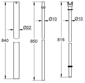 GROHE Euphoria System – Braț de duș 15 cm, crom lucios, 48054000