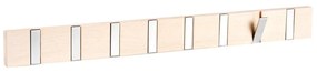 Cuier mat din lemn de stejar alb cu 8 agățători pliabile Rowico Odin