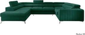 Colțar lemn masiv Formă U Extensibil Fabian 340x202cm Personalizabil - Vero 18