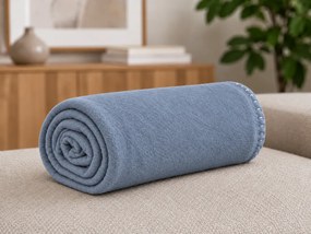 Patura fleece FLEORA, sedomodra Dimensiune: 180 x 200 cm