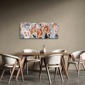 Tablou - Frunze înghețate (120x50 cm)