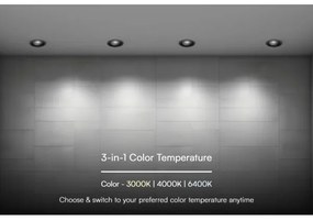 LED plafonieră LED/18W/230V 3000/4000/6400K Ø10,6 cm negru