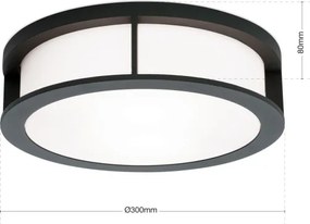 Orion - Aplică de exterior HENRY, 2xE27/15W/230V, Ø 30 cm, IP44, antracit
