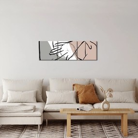 Tablou - Femeie corp linie de artă N⁰2 (cu ceas) (90x30 cm)
