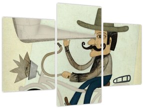 Tablou - Astronom pe bicicletă (90x60 cm)