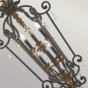 Quoizel QZ-MARQUETTE6-B - Candelabru cu lanț MARQUETTE 6xE14/60W/230V, bronz