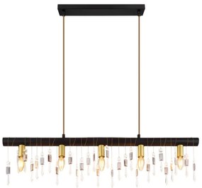 Globo 15532-5HB - Candelabru suspendat pe cablu KIRA, 5xE14/40W/230V, negru