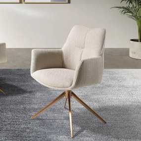 Scaun modern pivotant tesatura Crem