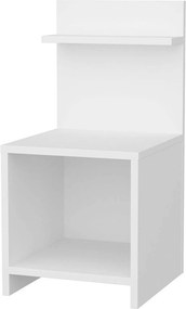 Noptiera Ullman, alb, PAL melaminat, 36x37x72 cm