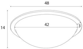 Plafoniera LED moderna Lotto 48cm