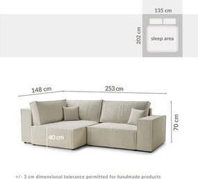 Colțar verde închis extensibil/cu spațiu de depozitare cu tapițerie din chenille (cu colț pe partea stângă/în formă de ”L”) Tonga – Maison de Rêve