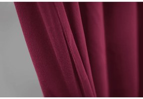 Perdea opaca VELVET 140x250 cm, vin rosu Agatat: Inele metalice