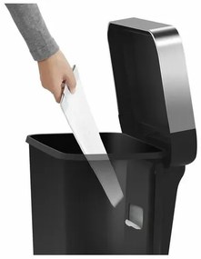 Simplehuman Coș de gunoi cu pedală 45 l, negru