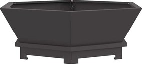 vidaXL Cuptor de foc Negru 75 x 75 x 28 cm Oțel