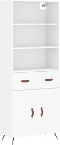 vidaXL Dulap înalt, alb, 69,5x34x180 cm, lemn compozit