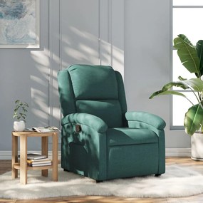 vidaXL Fotoliu rabatabil, verde închis, material textil