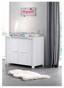 Dulap pentru copii alb din lemn masiv de pin 100x87 cm ERIK – Vipack