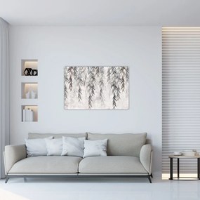 Tablou - Crenguțe de salcie, tencuiala gri (90x60 cm)