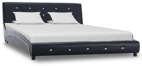 280319 vidaXL Cadru de pat, negru, 140 x 200 cm, piele artificială