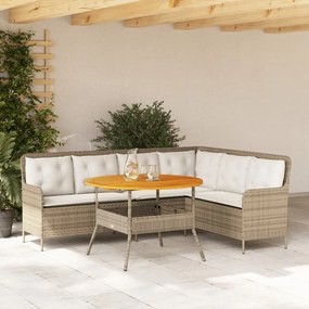 vidaXL Set canapele de grădină cu perne, 2 piese, bej, poliratan