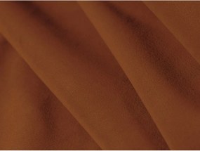 Pat matrimonial teracotă tapițat cu spațiu de depozitare cu somieră 200x200 cm Eric – Micadoni