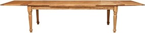 Masa extensibila, L250(380) 100 H80 cm, culoare natur antic, lemn masiv