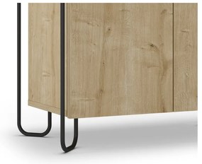 Dulap în culoare naturală cu aspect de lemn de stejar 80x80 cm Dilly – Marckeric