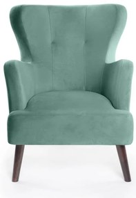 Fotoliu verde mentă wing cu tapițerie din catifea Noemye – Bonami Selection