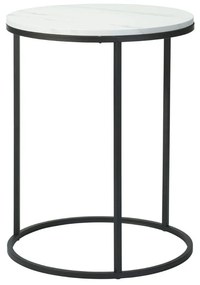 Set 2 măsuțe de cafea Trends4You, metal &amp; MDF, design modern, negru cu alb