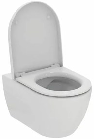 Set vas WC suspendat Ideal Standard Ellisse rimless cu capac softclose alb