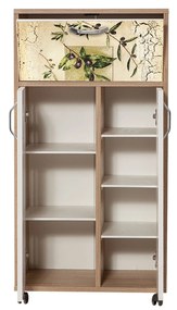 DULAP MULTIFUNCTIONAL Kiler - Multi Purpose Cabinet 3, Crem, 116x36x60 cm