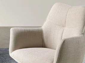 Scaun modern pivotant tesatura Crem