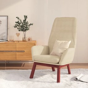 341385 vidaXL Scaun de relaxare, crem, material textil