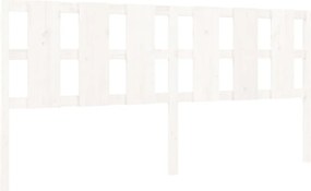 vidaXL Tăblie de pat, alb, 205,5x4x100 cm, lemn masiv de pin