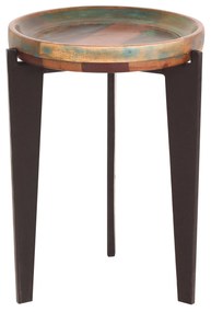 Masuta de cafea rotunda din lemn Fiume 39x59 cm multicolora