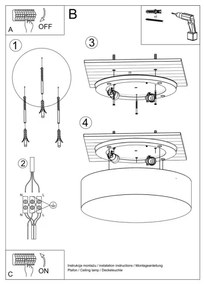 Plafonieră ARENA 35 2xE27/60W/230V alb