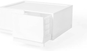 Cutie de depozitare modulară Wave twin Snow fărăroți 54,6 x 43,4 x 22 cm