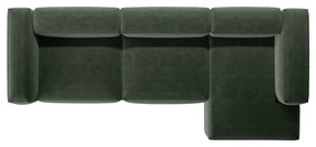 Colțar verde (cu colț pe partea dreaptă/cu șezlong) Bergamo – Cosmopolitan Design