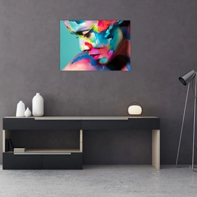 Tablou pe sticlă - Body art (70x50 cm)